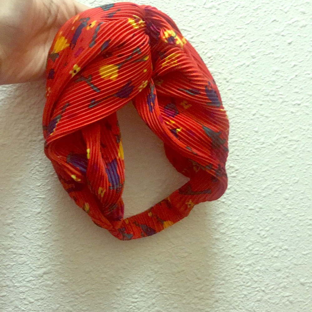 Zara Red Floral Headscarf